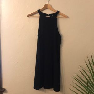 Express Black High Neck Sleeveless Mini Dress